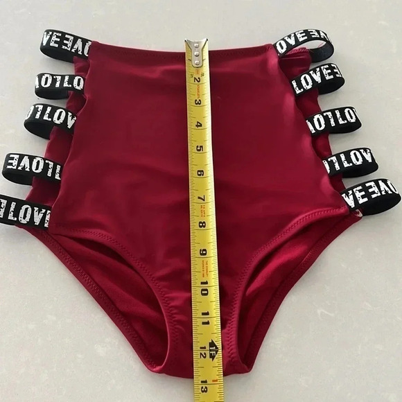 Bikini Burgundy Panty “Love” - Picture 8 of 12